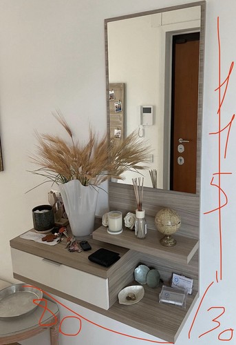 Credenza grigio bianco con - grigio/bianco,