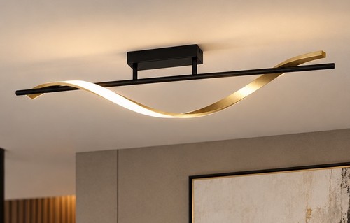 Plafoniera led integrata onde - plafoniera,